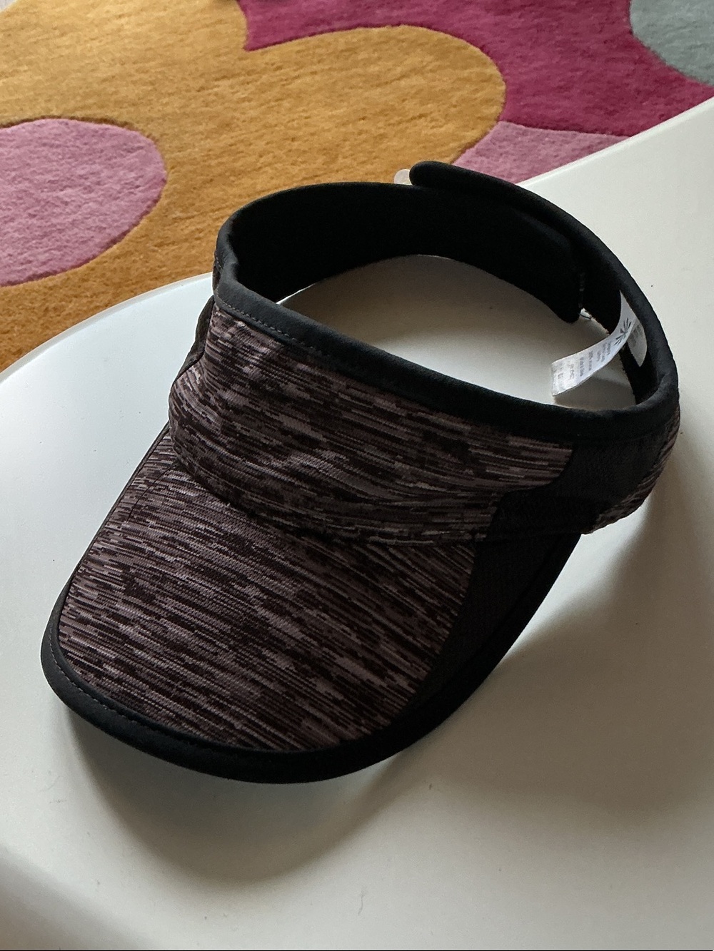 Athleta Marled Black and Gray Performance Visor